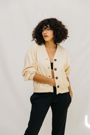 Lou Beige Cardigan