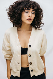 Lou Beige Cardigan