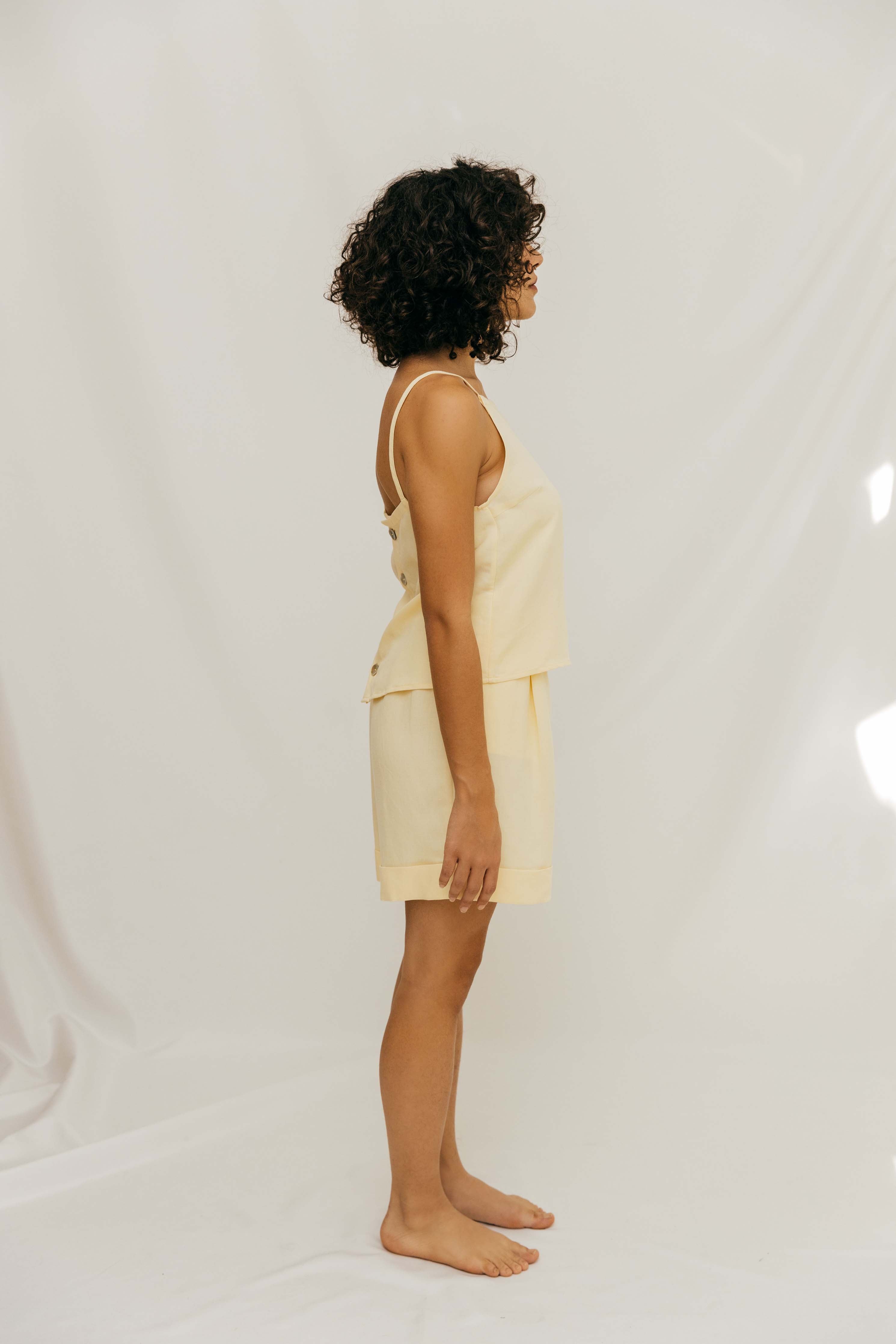 Kaia Linen Shorts - Butter