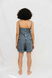 Linen Camisole - Teal