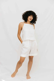 Kaia Linen Shorts - White