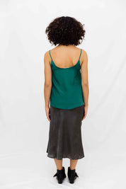 Nina Silk Camisole - Green