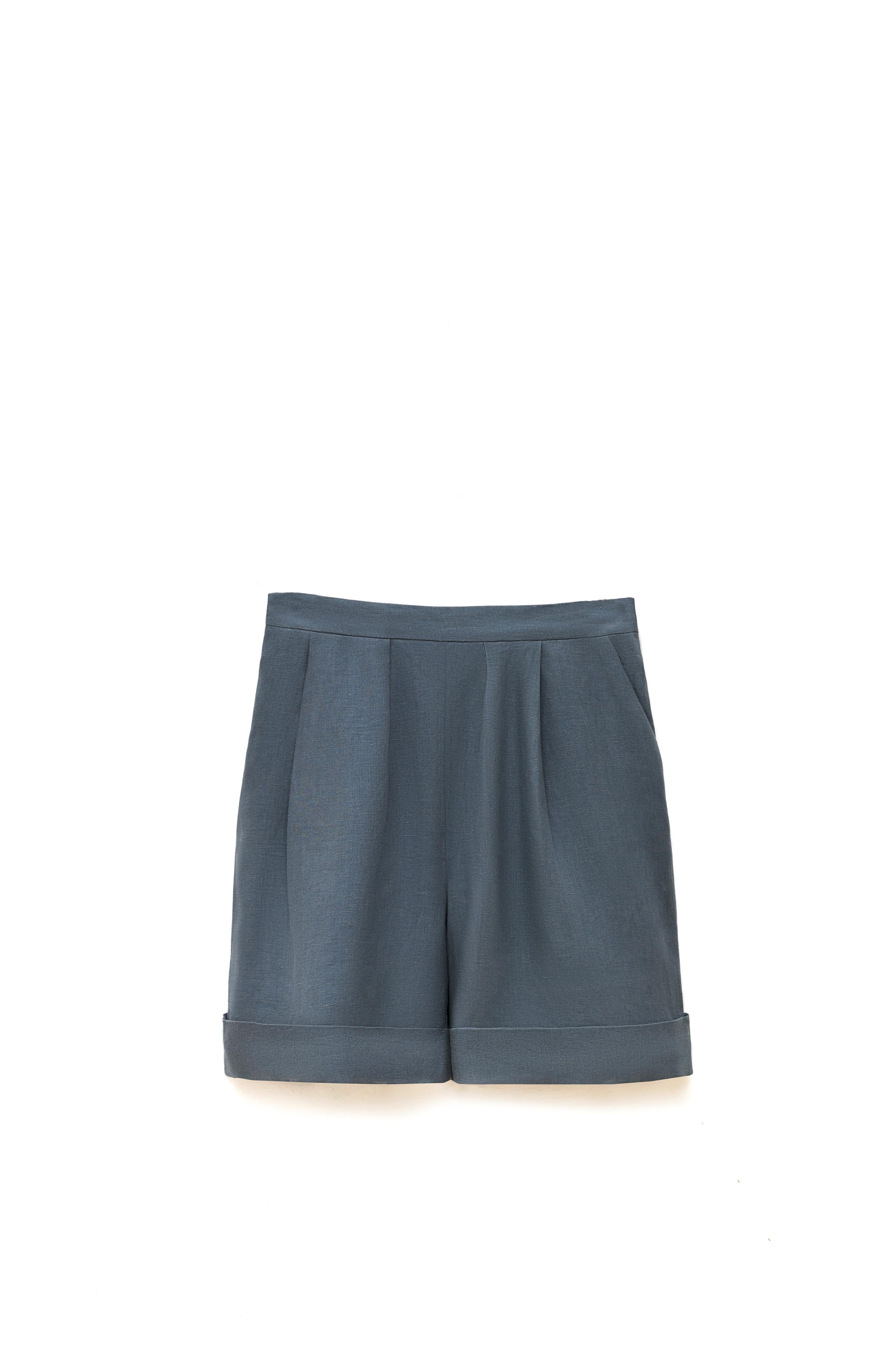 Kaia Linen Shorts - Teal