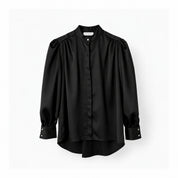 Silk Nada Shirt with Puffed Sleeves