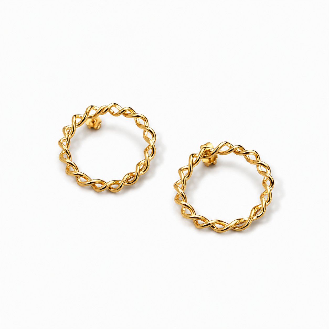 Sia Sculptural Twist Hoop Earrings