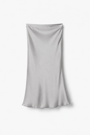 Fay Silk Skirt - Silver