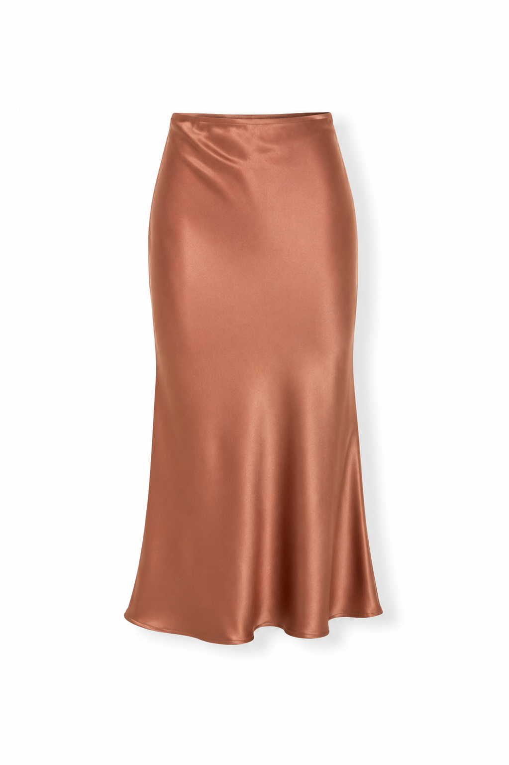 Monica Skirt -Silk Midi Copper