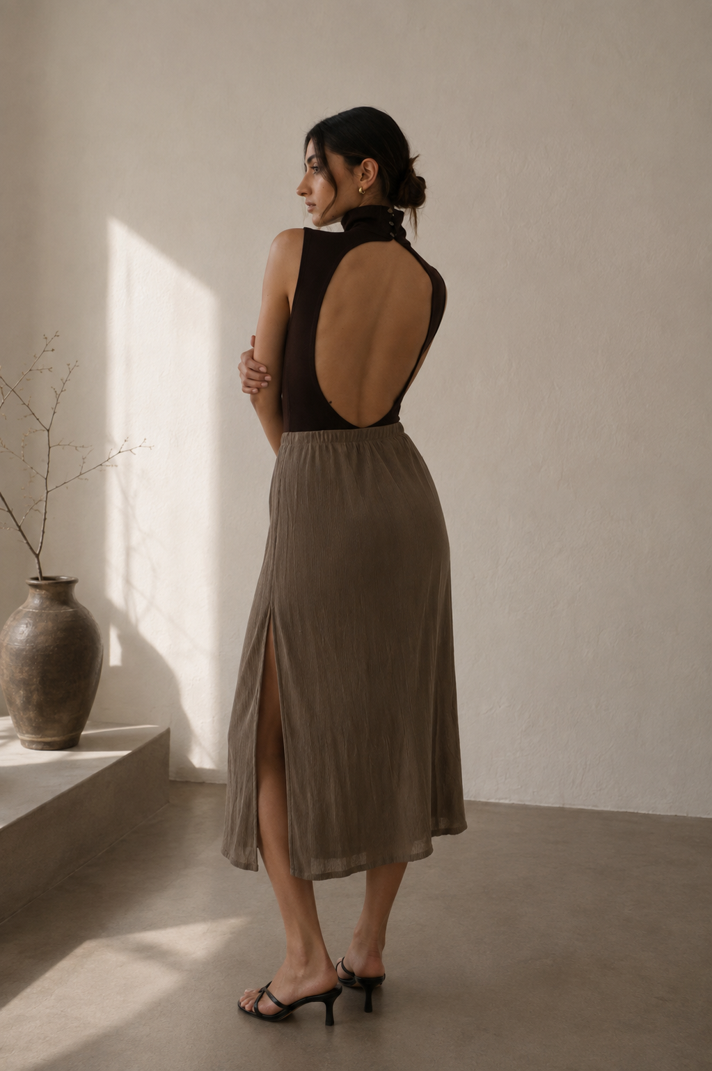Ola Bodysuit - High Neck & Open Back