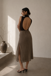 Ola Bodysuit - High Neck & Open Back