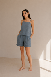 Linen Camisole - Teal