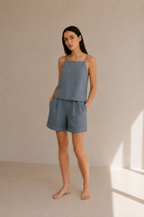 Linen Camisole - Teal