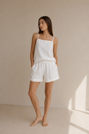 Kaia Linen Shorts - White