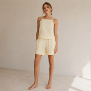 Kaia Linen Shorts - Butter Yellow