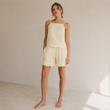 Kaia Linen Shorts - Butter Yellow