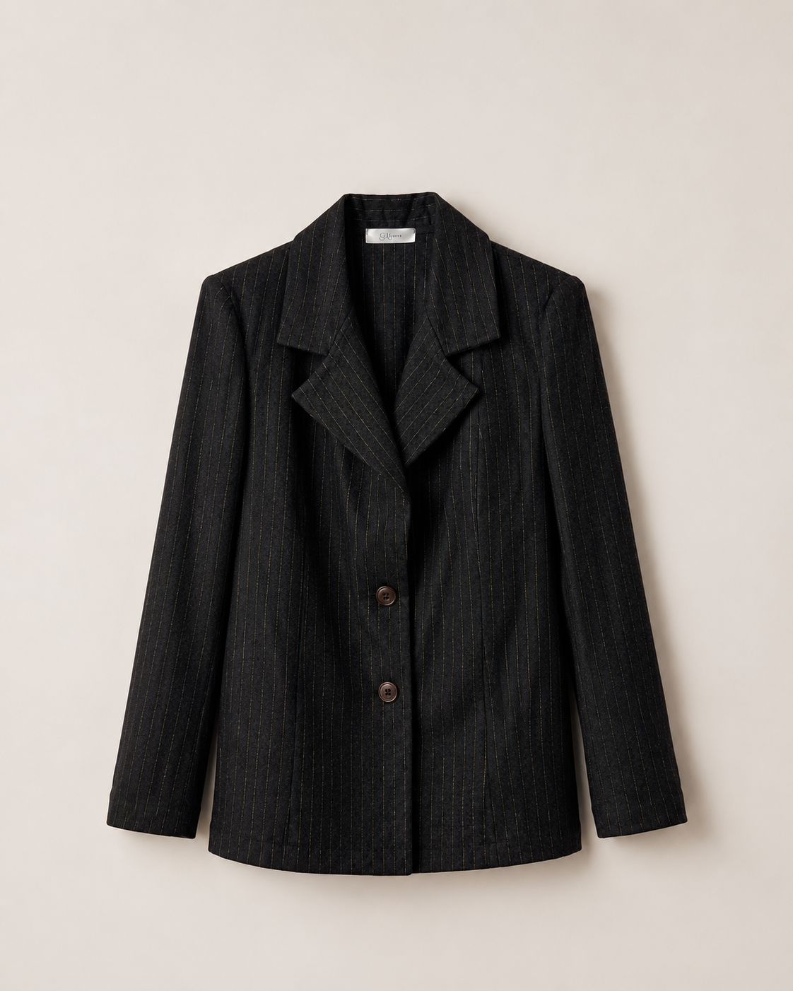 Jackie Wool Blazer — Grey Stripe