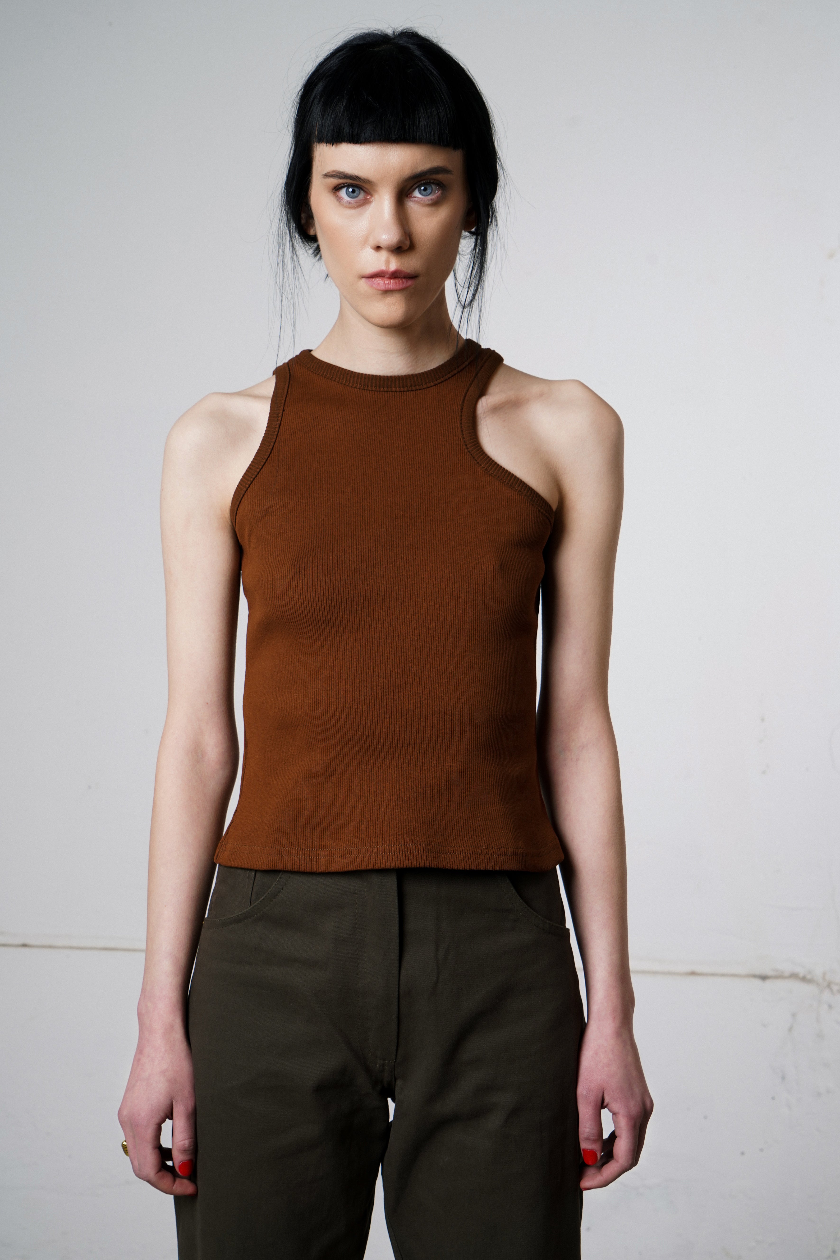 Nikki Fitted Racerback Top - Caramel