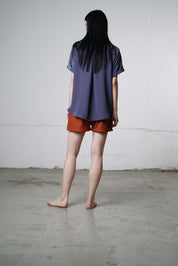 Pam Short Sleeve Viscose Shirt - Dark Grey