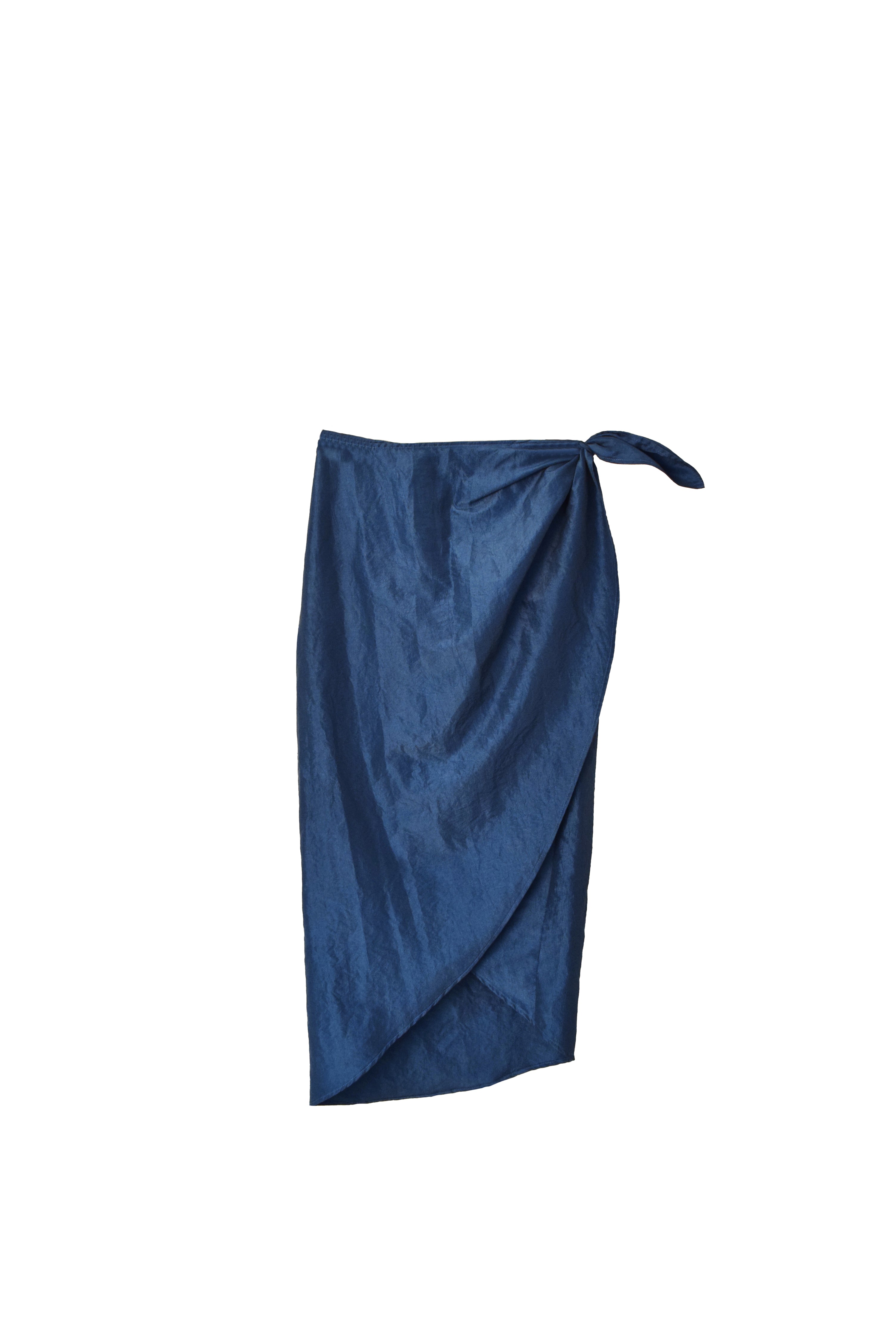 Denise Wrap Skirt - Night Blue