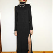 Mikki Maxi Wool Dress - Black