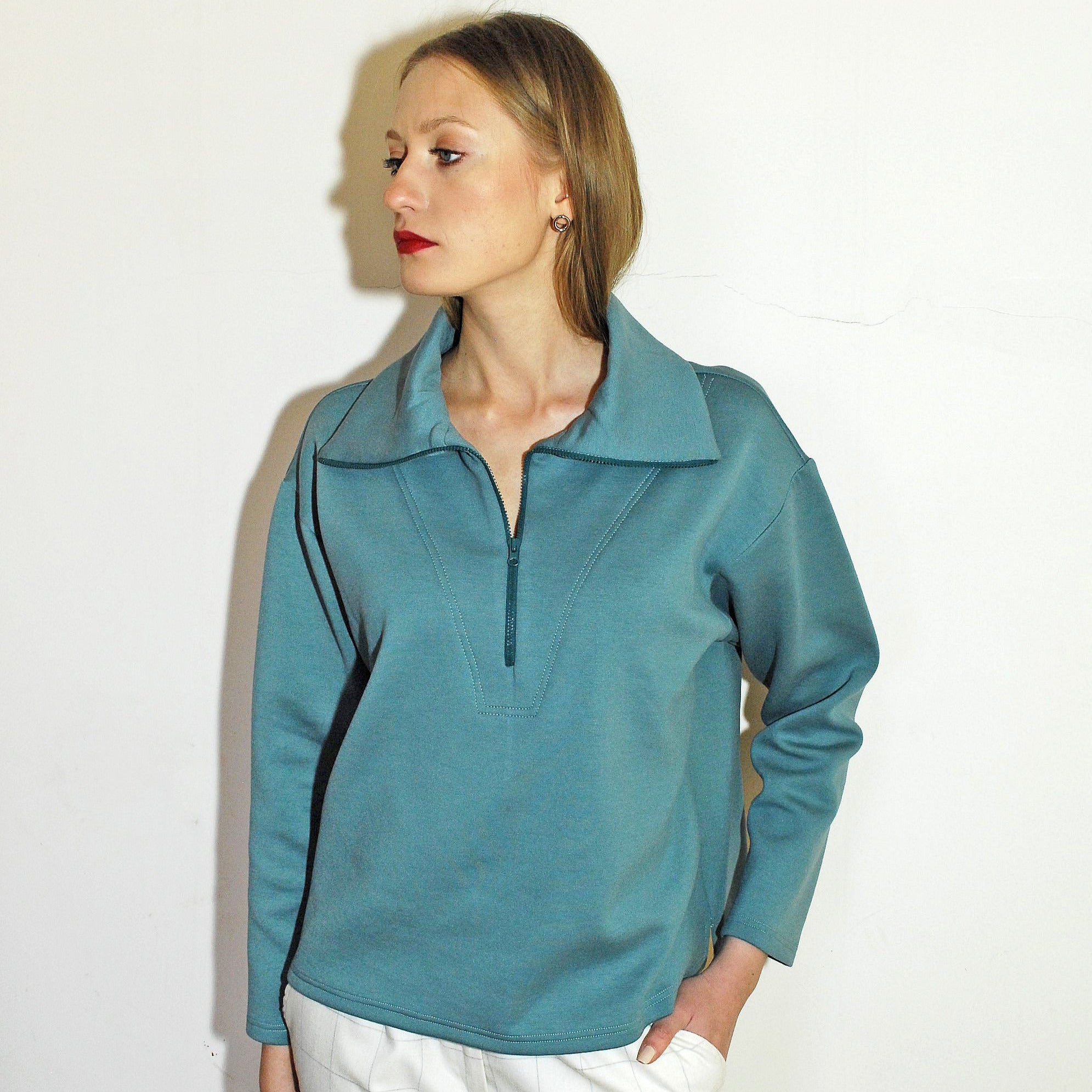 Helena Oversized Sweatshirt - Teal