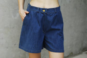 Noah High-Waisted Denim Shorts