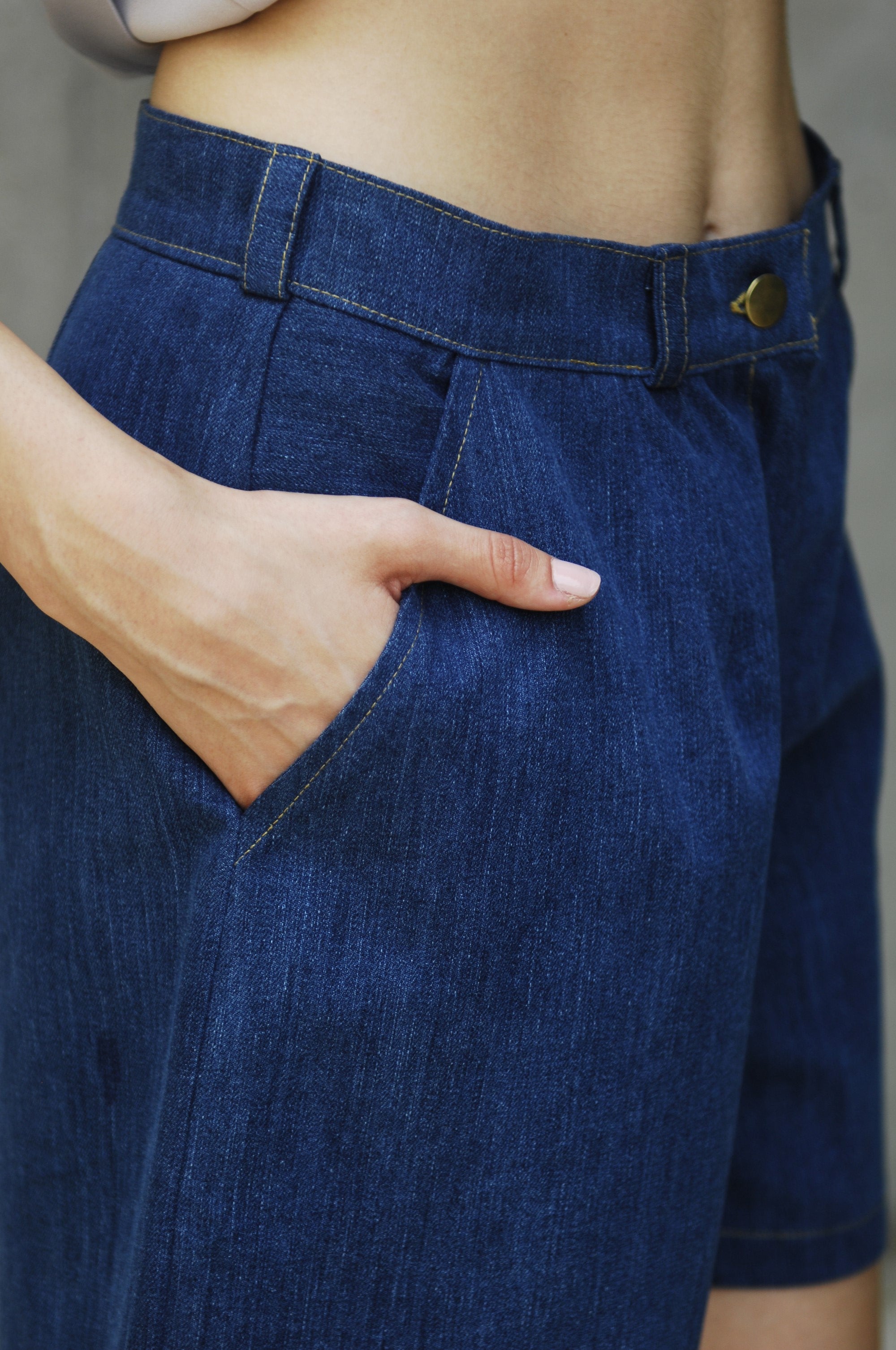 Noah High-Waisted Denim Shorts