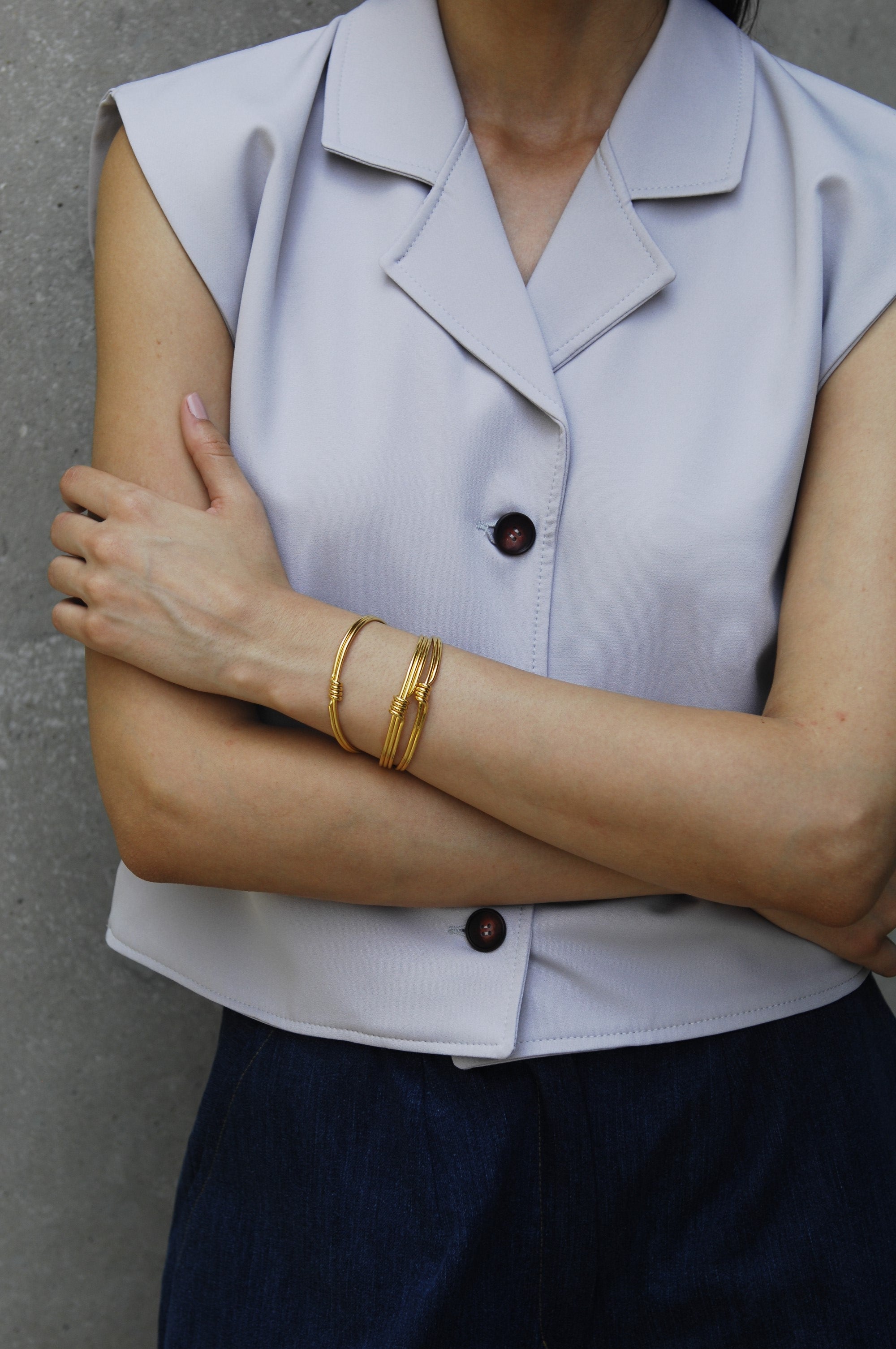 Gold Knot Bangle Two