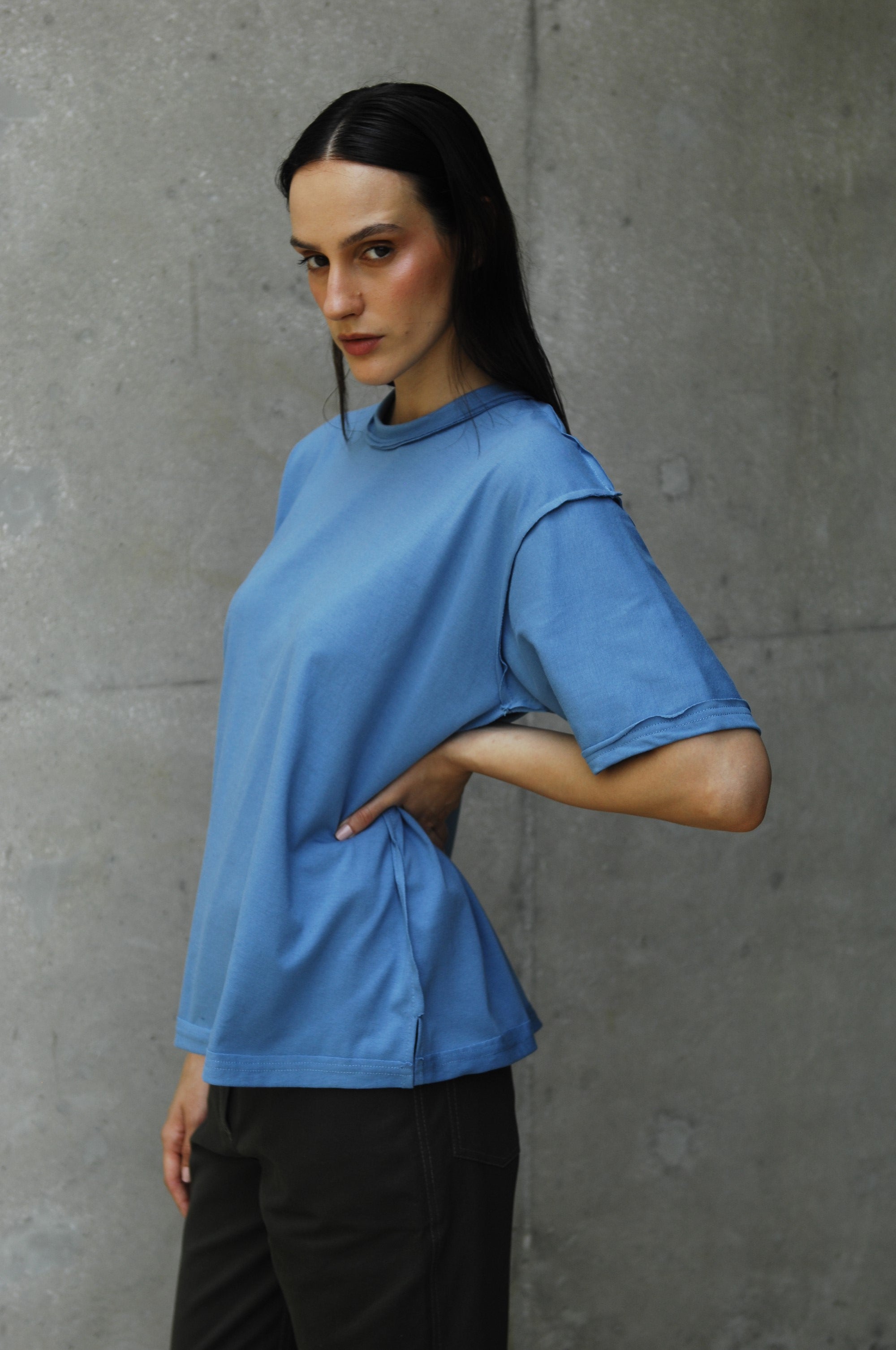 Sana Tee - Relaxed Fit - Blue