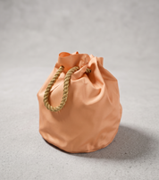 Clara Silk Bucket Handbag - Melon