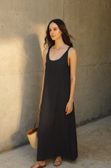 Jouri Maxi Dress - Chic A-Line Black