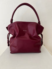Rumi Leather Handbag - Burgundy