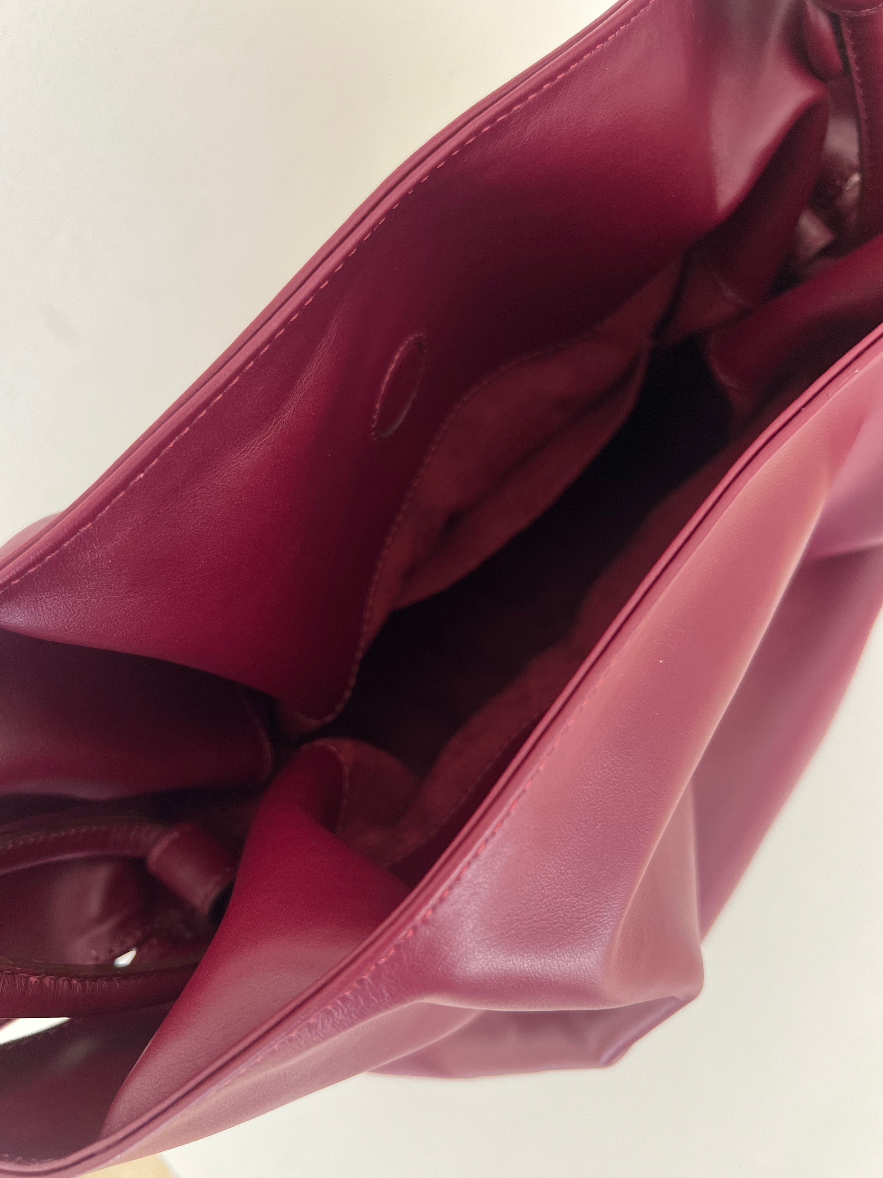 Rumi Leather Handbag - Burgundy