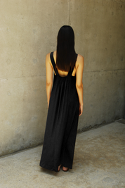 Jouri Maxi Dress - Chic A-Line Black