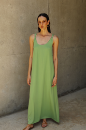 Jouri Maxi Dress - Chic A-Line Green