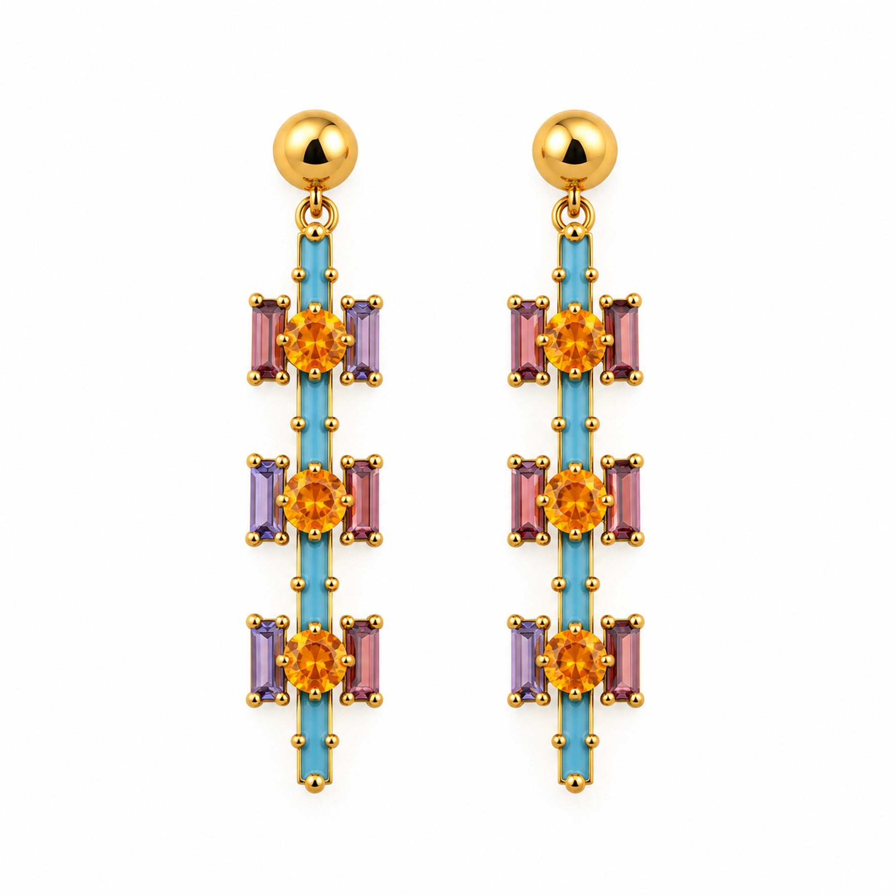 Block Geometric Earrings