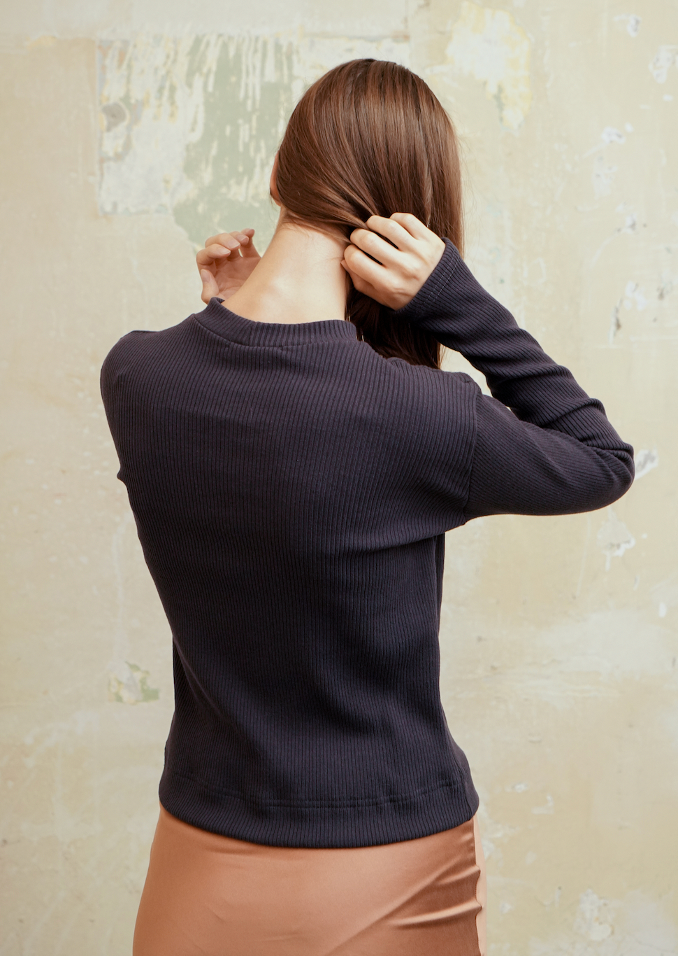 Rose Taupe Turtleneck Top