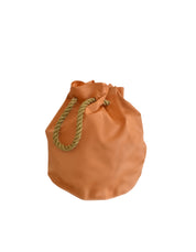 Clara Silk Bucket Handbag - Melon