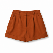 Brown shorts on a white background