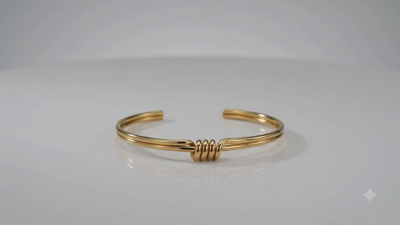 Gold Knot Bangle Two