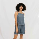 Linen Camisole - Teal