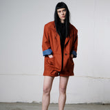 Leyla Oversized Blazer - Maroon