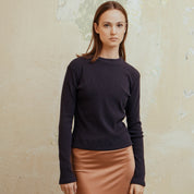 Rose Taupe Turtleneck Top