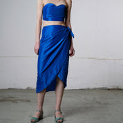 Denise Wrap Skirt - Electric Blue